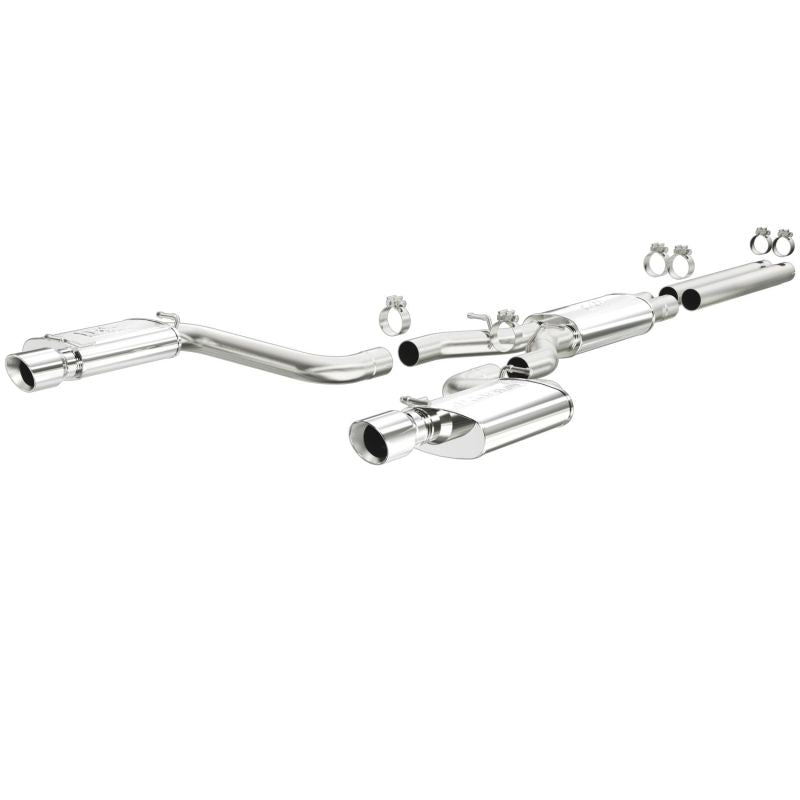 Escape de acero inoxidable pulido MagnaFlow CatBack 07-15 Nissan Titan V8 LGAS/LFLEX de un solo tubo de escape MF