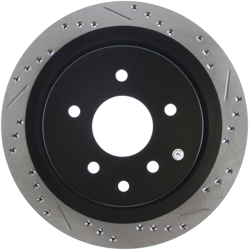 Rotor trasero izquierdo ranurado y perforado SportStop StopTech 06-07 350Z / 05-07 G35 / 06-07 G35X