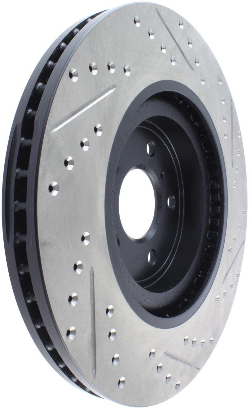 Rotor delantero derecho ranurado y perforado SportStop para Infiniti G37 / Nissan 370Z de StopTech