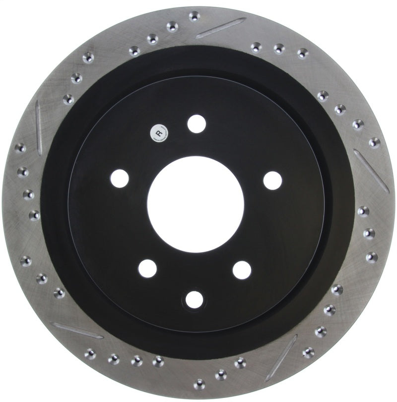 Rotor trasero derecho ranurado y perforado StopTech 06-07 350Z / 05-07 G35 / 06-07 G35X SportStop
