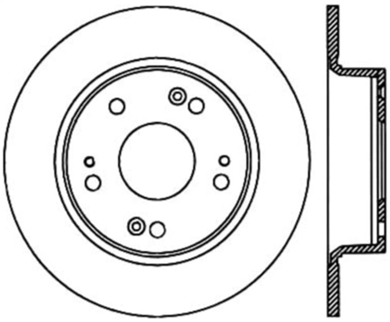 Rotor CRYO trasero de alto rendimiento para Honda Accord EX/EX-L/LX/LX-P/LX+ de Stoptech 08-10