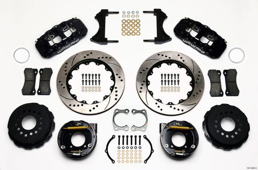 Wilwood AERO4 Rear P - Brake Kit 14.00in Drilled Chevy 12 Bolt w/ C - Clips - BattleBorn SpeedShop