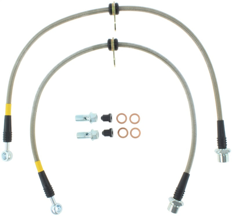 Conductos de freno delanteros de acero inoxidable StopTech 00-05 Celica GT y GT-S/05-08 Scion tC