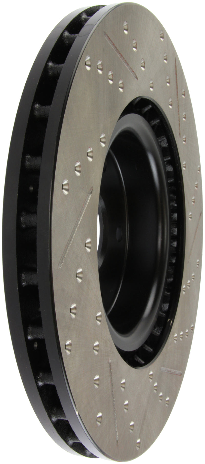 Rotor delantero derecho ranurado y perforado StopTech 05-10 Subaru Impreza WRX/STi