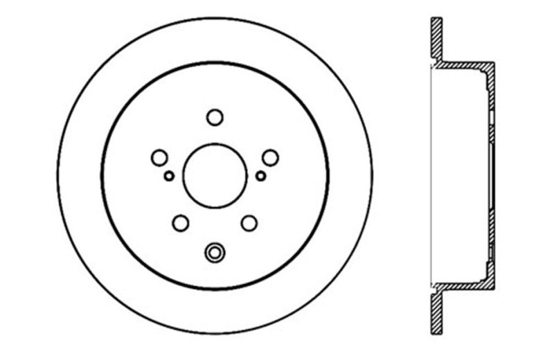 Rotor perforado y ranurado StopTech Sport - Trasero izquierdo