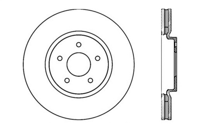 Rotor delantero derecho perforado StopTech Nissan 370z / Infiniti G37 SportStop