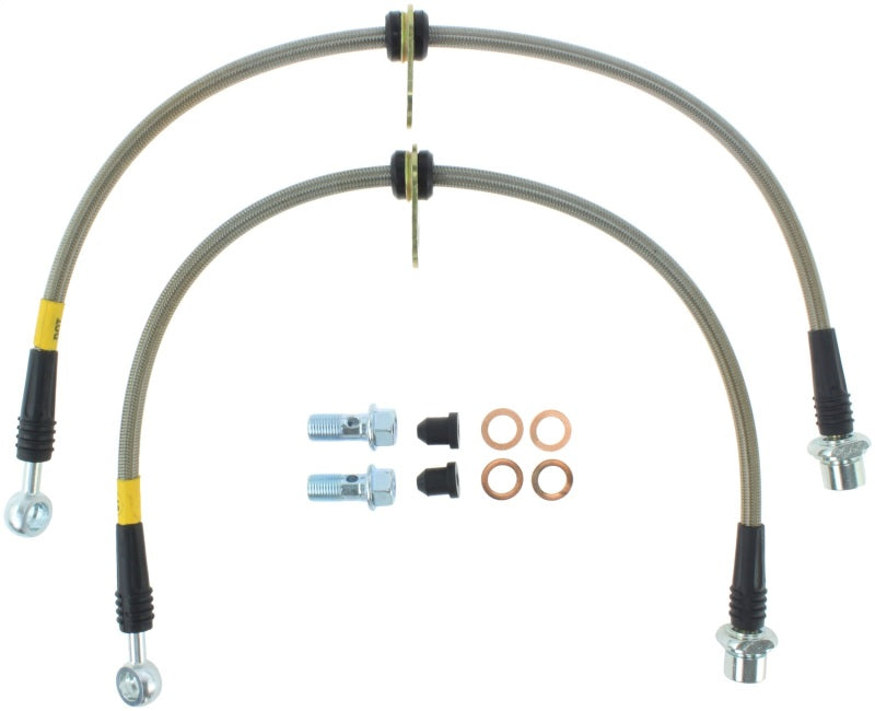 Líneas de freno delanteras de acero inoxidable StopTech 02-12 Toyota Camry Coupe/Sedan / 04-08 Solara