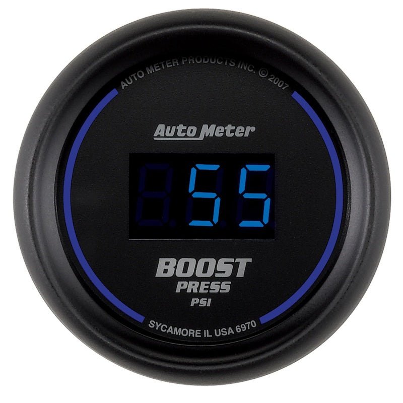 Autometer Cobalt Digital 52mm Digital 5 - 60 PSI Boost Gauge - BattleBorn SpeedShop