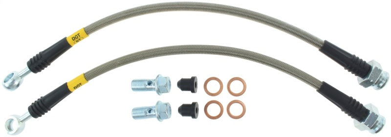 Líneas de freno traseras de acero inoxidable StopTech 89-98 Nissan 240SX (actualización OE)