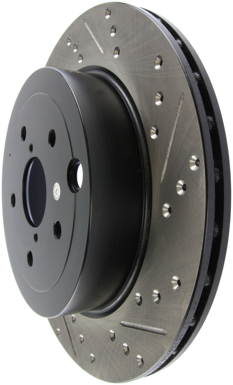 Rotor de freno deportivo ranurado y perforado StopTech 08+ Subaru STI (no compatible con modelos 05-07)