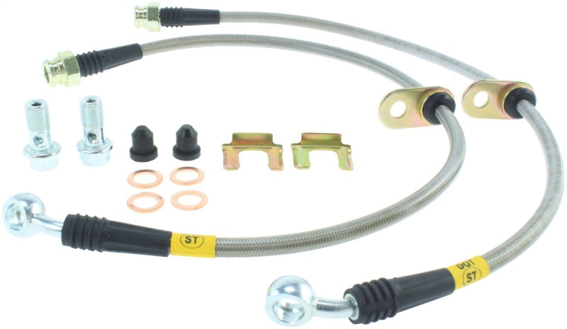 Conductos de freno delanteros de acero inoxidable StopTech 04-07 STi y 06-07 WRX