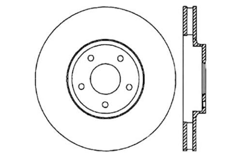 Rotor delantero izquierdo ranurado y perforado StopTech 06-07 350Z / 05-07 G35 exp Sport/ 06-07 G35X SportStop