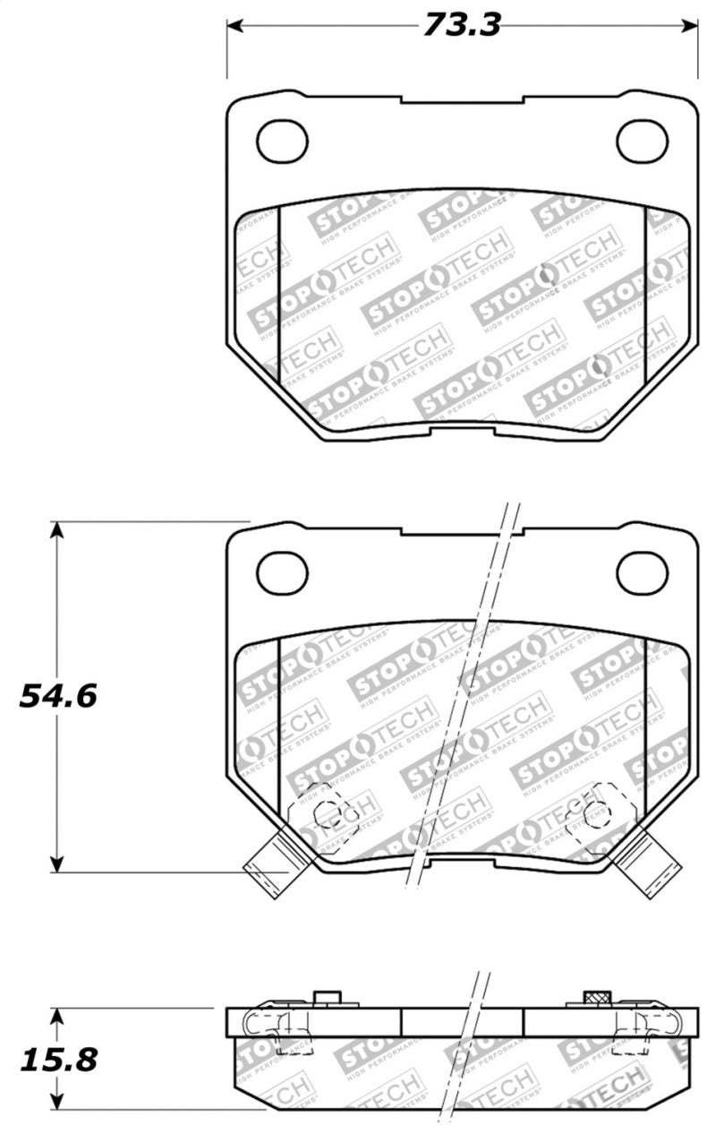 Pastillas de freno traseras StopTech Performance para Subaru Impreza WRX (Exc STi) 06-07