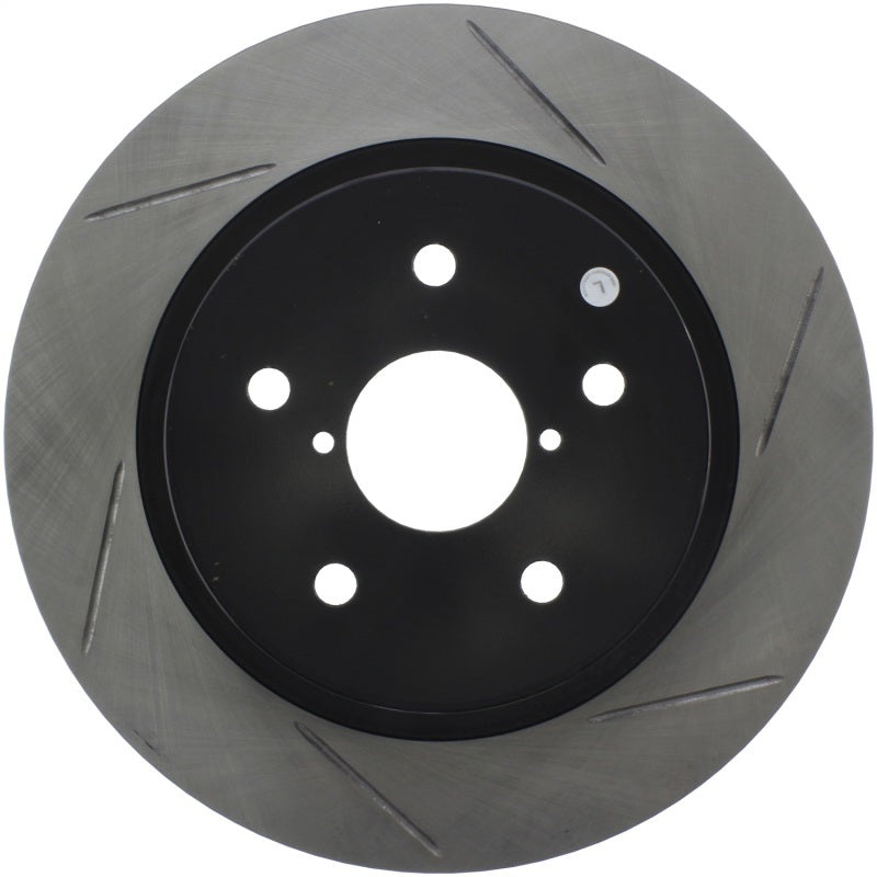 Rotor trasero izquierdo ranurado deportivo StopTech 16-17 Subaru WRX con tecnología EyeSight