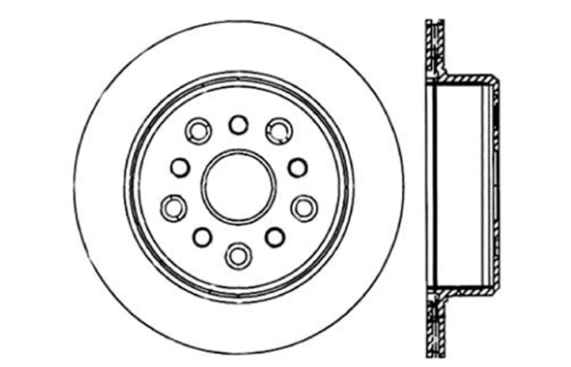 Rotor trasero derecho perforado con turbo StopTech para Toyota Supra 93-98