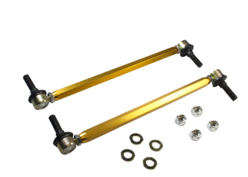 Barra estabilizadora universal Whiteline - Conjunto de enlace de bola de acero ajustable de 330 mm a 355 mm para trabajo pesado