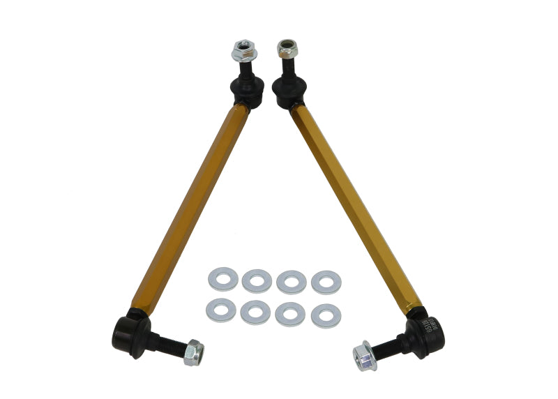 Barra estabilizadora universal Whiteline - Conjunto de enlace de bola de acero ajustable de 330 mm a 355 mm para trabajo pesado