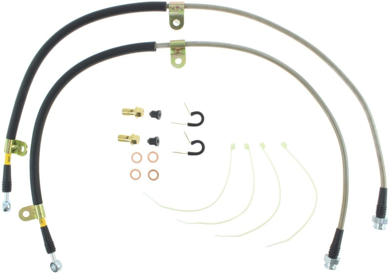 Conductos de freno delanteros de acero inoxidable StopTech 09+ Nissan GTR