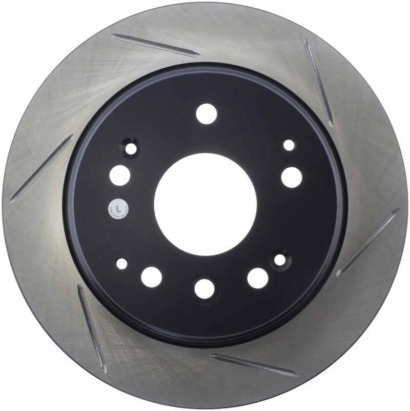 Rotor trasero izquierdo con ranuras StopTech Power Slot para Acura TL/TL-S 04-08 / Honda Element 03-09