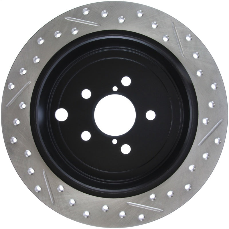 Rotor trasero derecho ranurado y perforado StopTech 08-10 Impreza WRX (Exc STi)/08-10 Impreza Coupe/Sedan