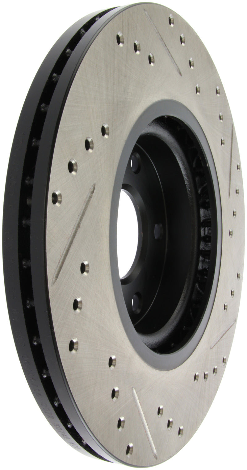 Rotor delantero derecho ranurado y perforado StopTech 06-07 350Z / 05-07 G35 exp Sport/ 06-07 G35X SportStop