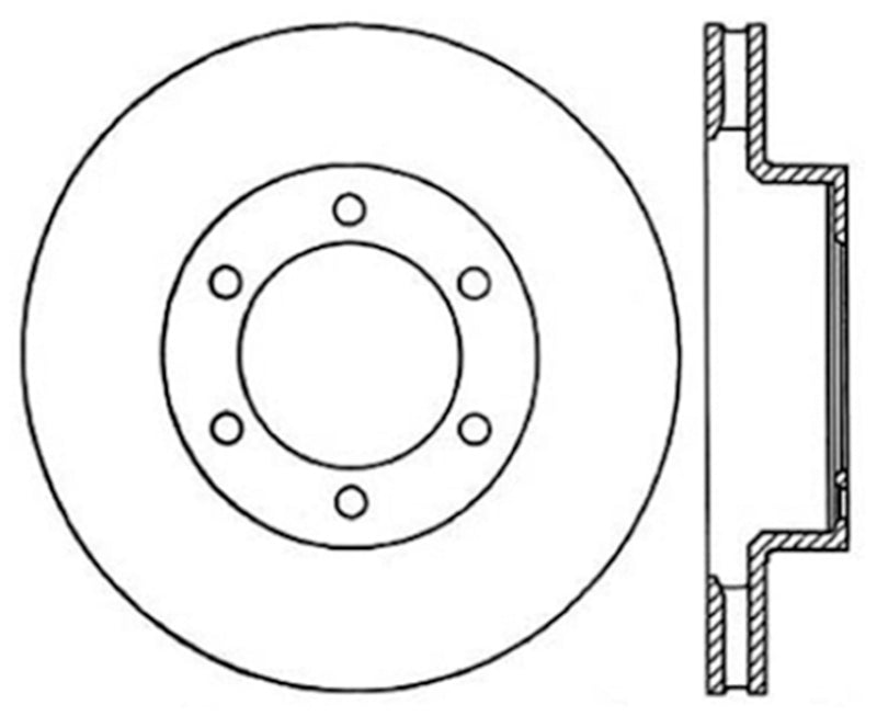 Rotor de freno criogénico de alto rendimiento delantero Stoptech para Toyota 4Runner 03-09 / Toyota FJ Cruiser 05-14