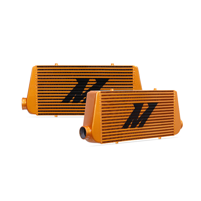 Mishimoto Universal Gold R Line Intercooler Overall Size: 31x12x4 Core Size: 24x12x4 Inlet / Outlet - BattleBorn SpeedShop