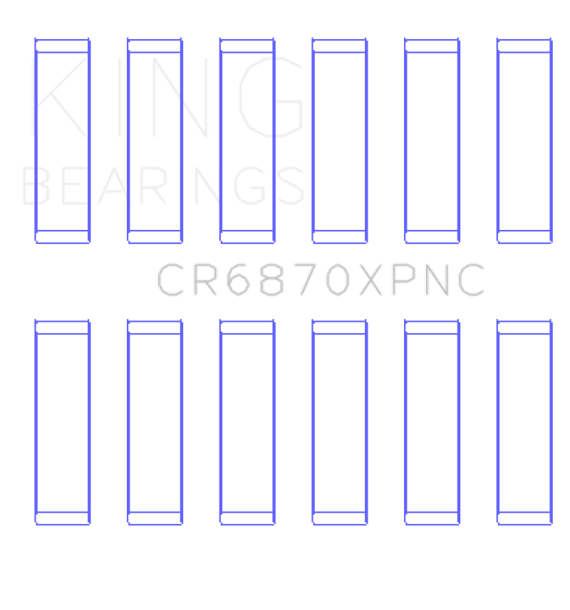 Juego de cojinetes de biela King Engine Bearings Nissan VR38DETT pMaxKote de alto rendimiento - Tamaño estándar
