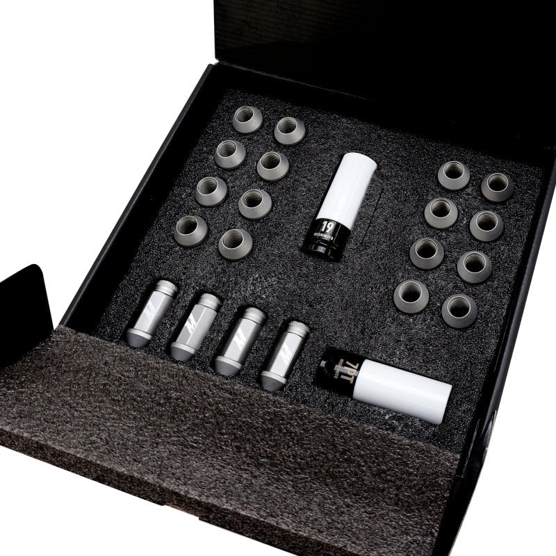 Mishimoto Steel Locking Lug Nuts M14x1.5 20pc Set Silver - BattleBorn SpeedShop