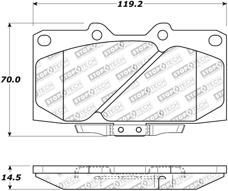 Pastillas de freno delanteras StopTech Street Performance para Nissan 300ZX 89-96