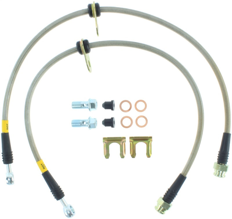 Conductos de freno delanteros de acero inoxidable StopTech WRX y STi 08-09