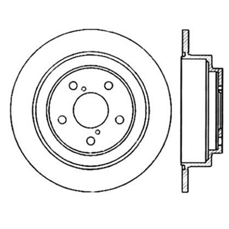 Rotor ranurado trasero izquierdo Sportstop para WRX 02-05 StopTech Power Slot