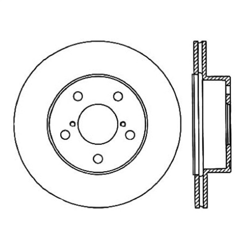 Rotor ranurado trasero izquierdo StopTech Power Slot 05-07 STi