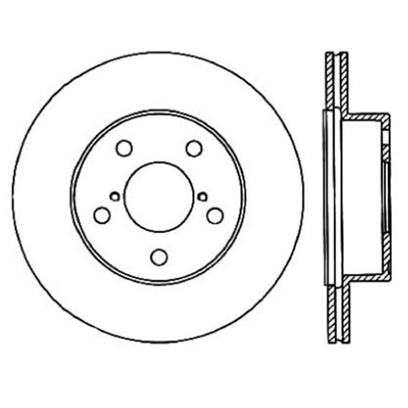 Rotor ranurado trasero derecho StopTech Power Slot 05-07 STi