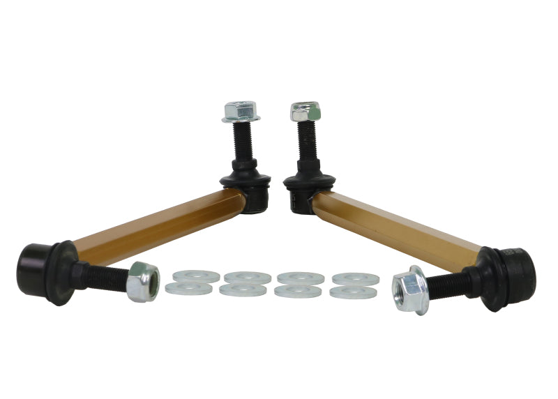 Barra estabilizadora universal Whiteline - Conjunto de enlace de bola de acero ajustable de 330 mm a 355 mm para trabajo pesado