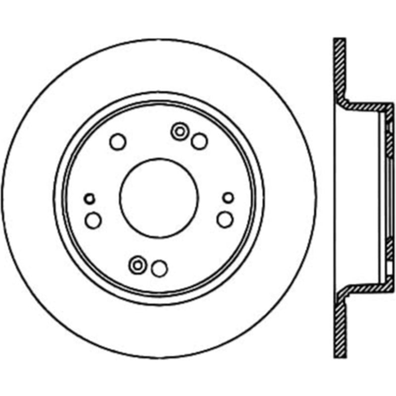 Rotor CRYO trasero de alto rendimiento para Honda Accord EX/EX-L/LX/LX-P/LX+ de Stoptech 08-10