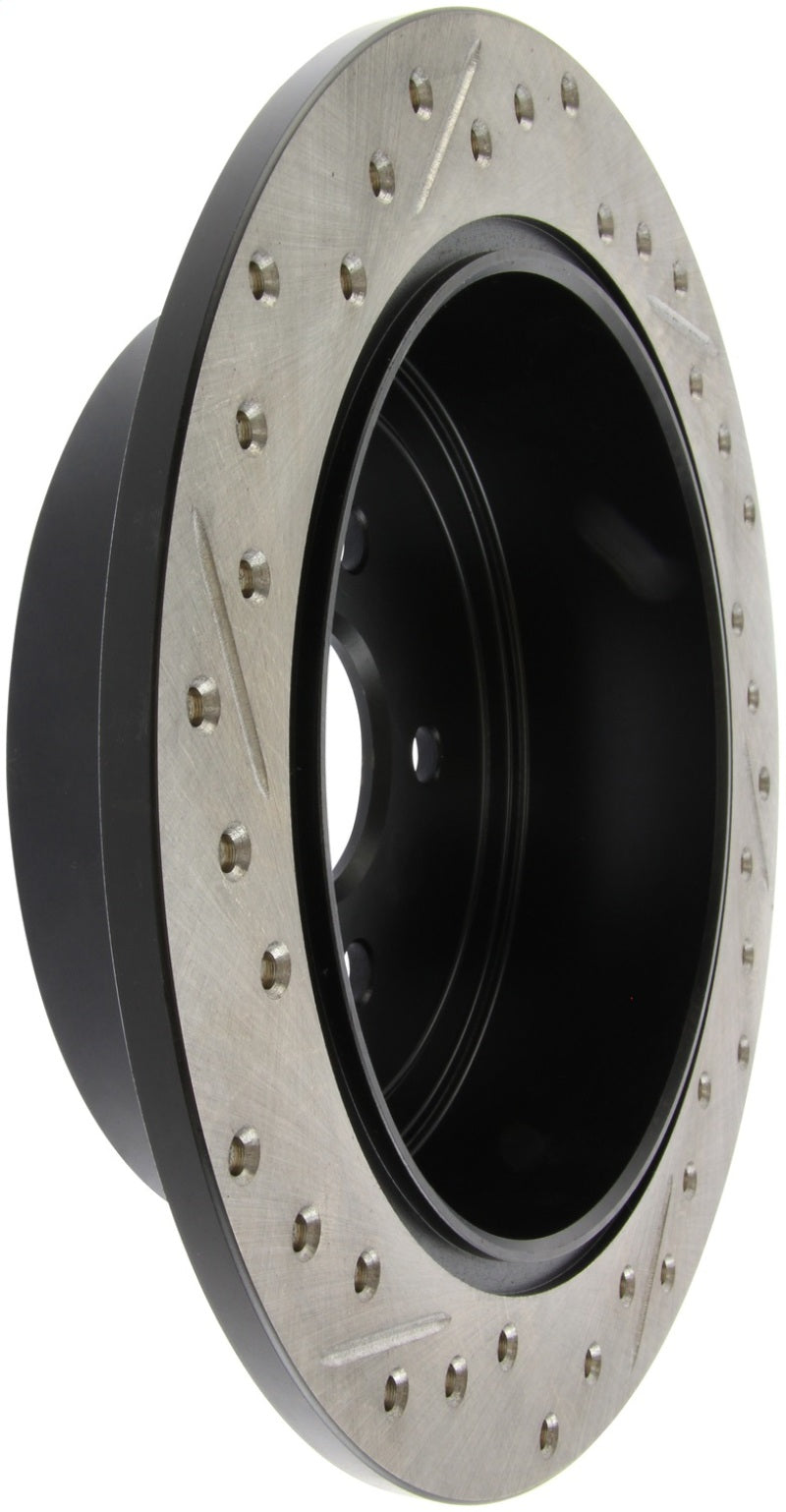 Rotor trasero izquierdo ranurado y perforado StopTech 08-10 Impreza WRX (Exc STi)/08-10 Impreza Coupe/Sedan