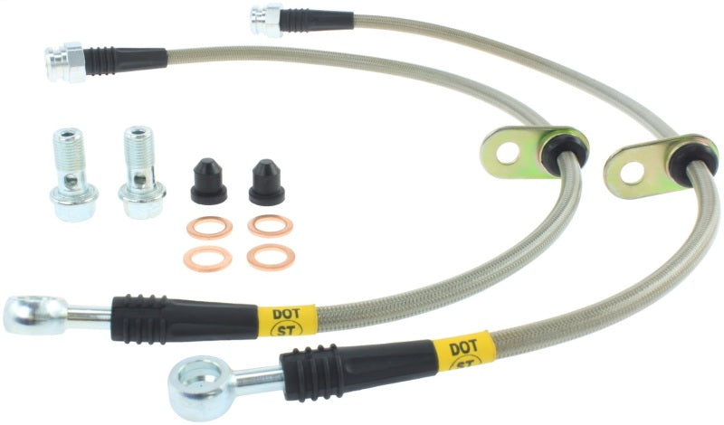 StopTech 09 Acura TSX / 08 Honda EX/EX-L / 09 Accord Coupe y Sedan Líneas de freno delantero de acero inoxidable