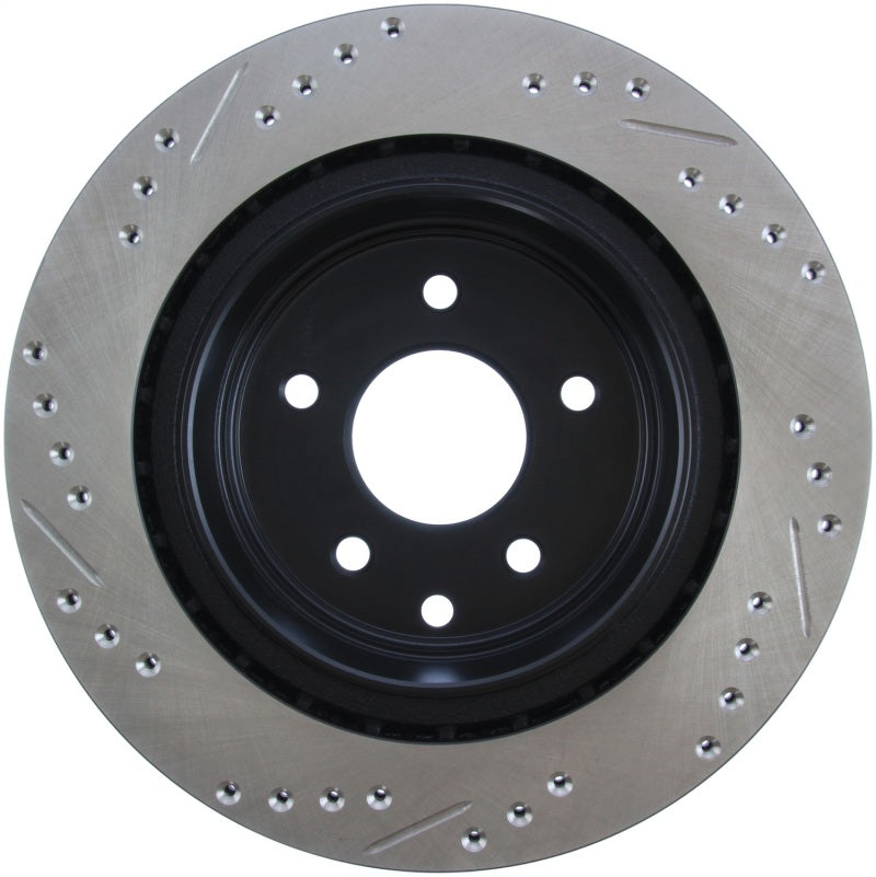 Rotor trasero izquierdo ranurado y perforado SportStop StopTech 06-07 350Z / 05-07 G35 / 06-07 G35X