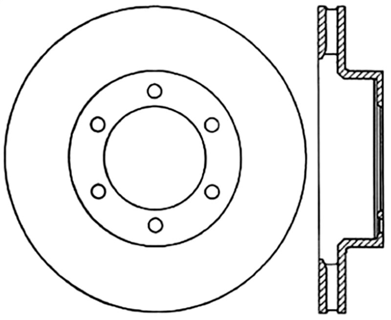 Rotor criogénico delantero izquierdo ranurado StopTech Power Slot para Toyota Tacoma 05-09/4 Runner 03-09