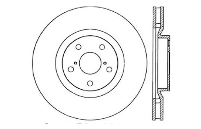 Rotor ranurado y perforado delantero derecho StopTech 5/93-98 Toyota Supra Turbo