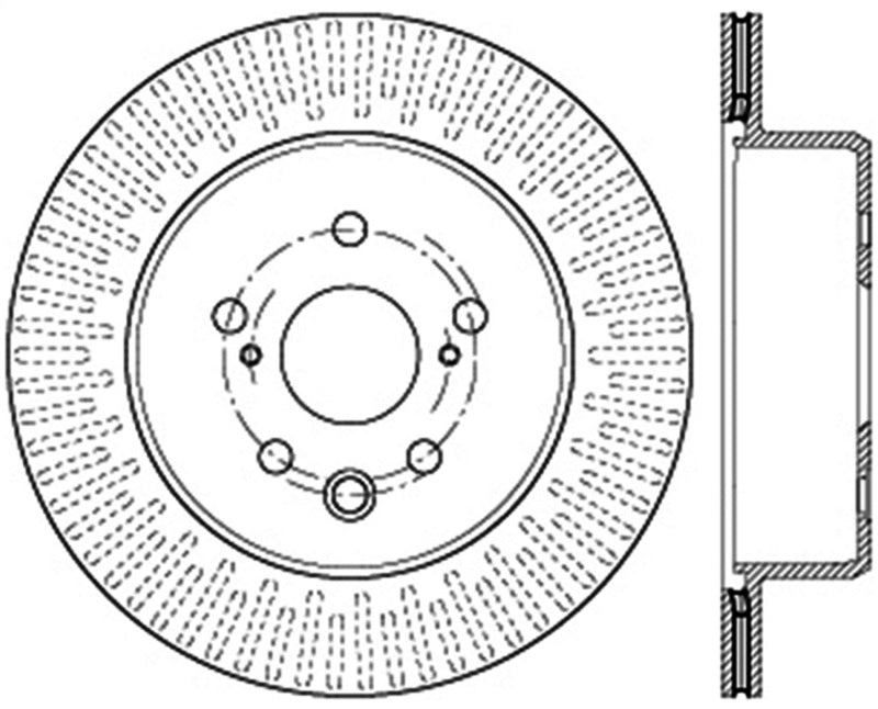 Rotor de freno trasero derecho ranurado deportivo para Lexus GS300/350/400/430 de StopTech 13-14