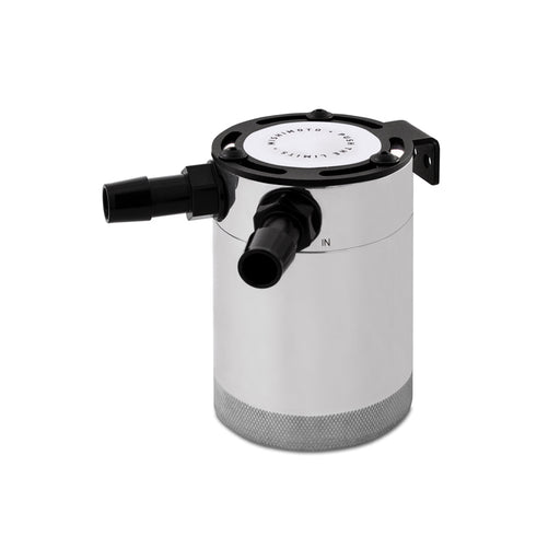 Mishimoto Compact Baffled Oil Catch Can - 2 - Port - Polished - BattleBorn SpeedShop