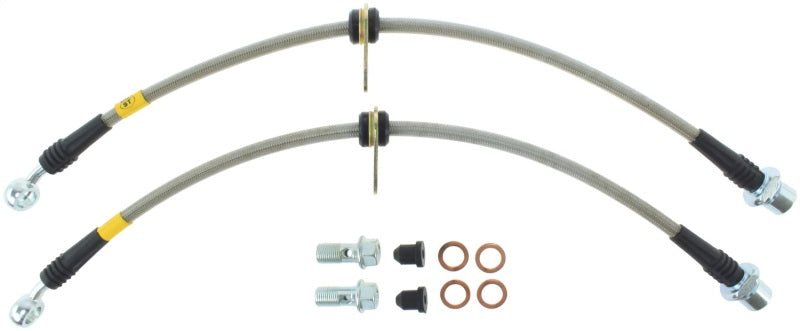Conductos de freno delanteros de acero inoxidable StopTech 00-05 Toyota MR2 Spyder