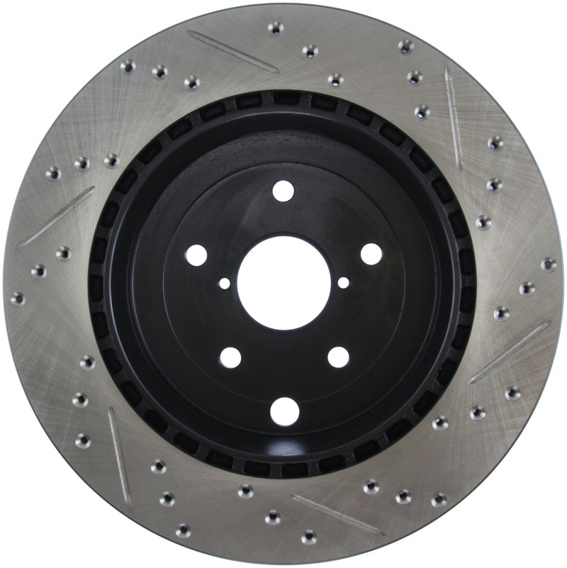 Rotor de freno deportivo ranurado y perforado StopTech 08+ Subaru STI (no compatible con modelos 05-07)