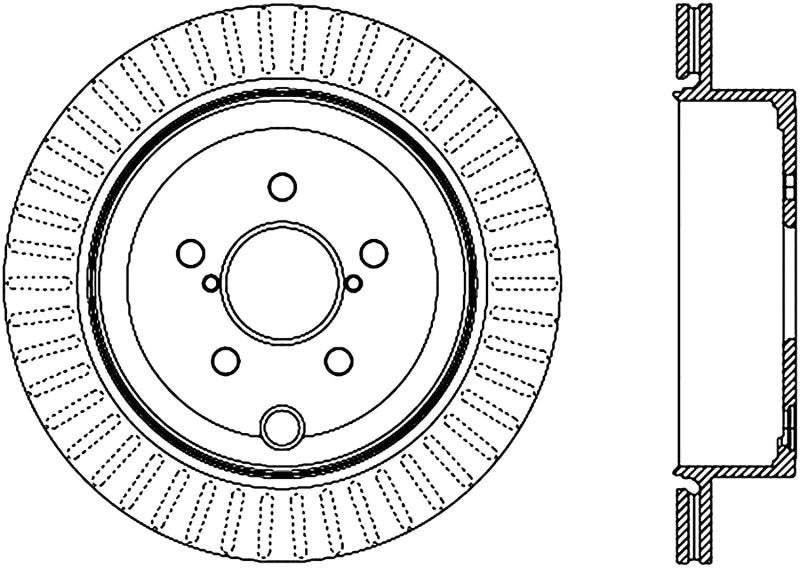 Rotor ranurado trasero derecho StopTech Power Slot 13 Scion FR-S / 13 Subaru BRZ