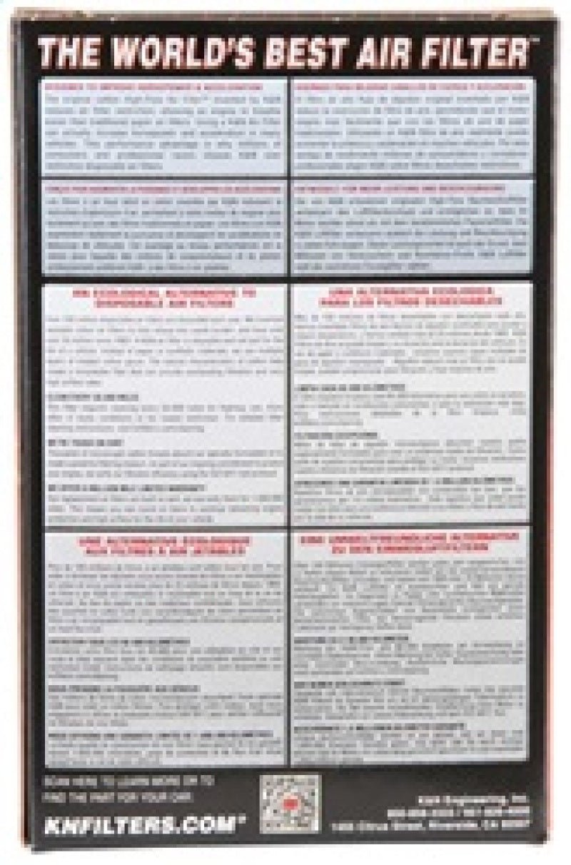 K&N Universal Clamp - On Air Filter 2 - 1/16in FLG / 3 - 1/2 OD / 4in H - BattleBorn SpeedShop