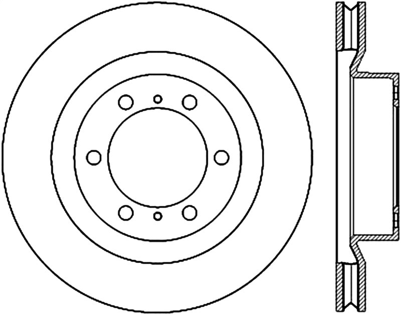 Rotor criogénico delantero izquierdo ranurado para Lexus GX 15-17 de StopTech