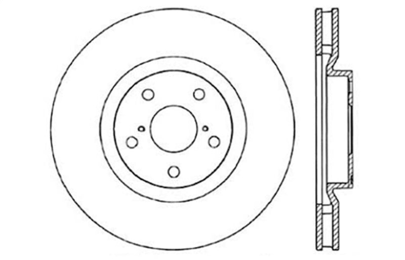 Rotor ranurado y perforado delantero izquierdo StopTech 5/93-98 Toyota Supra Turbo