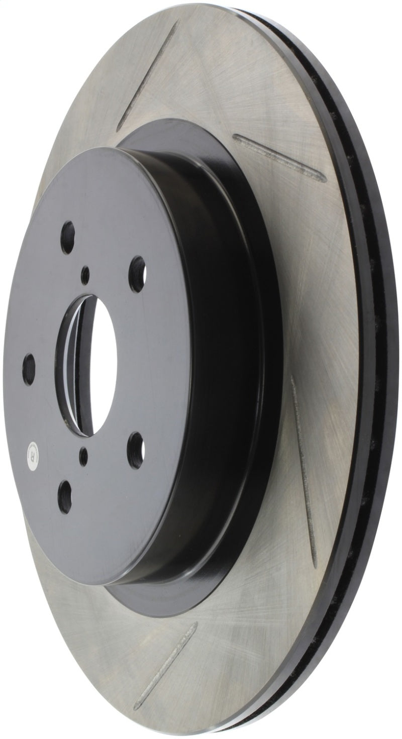 Rotor trasero derecho ranurado deportivo StopTech 16-17 Subaru WRX con tecnología EyeSight